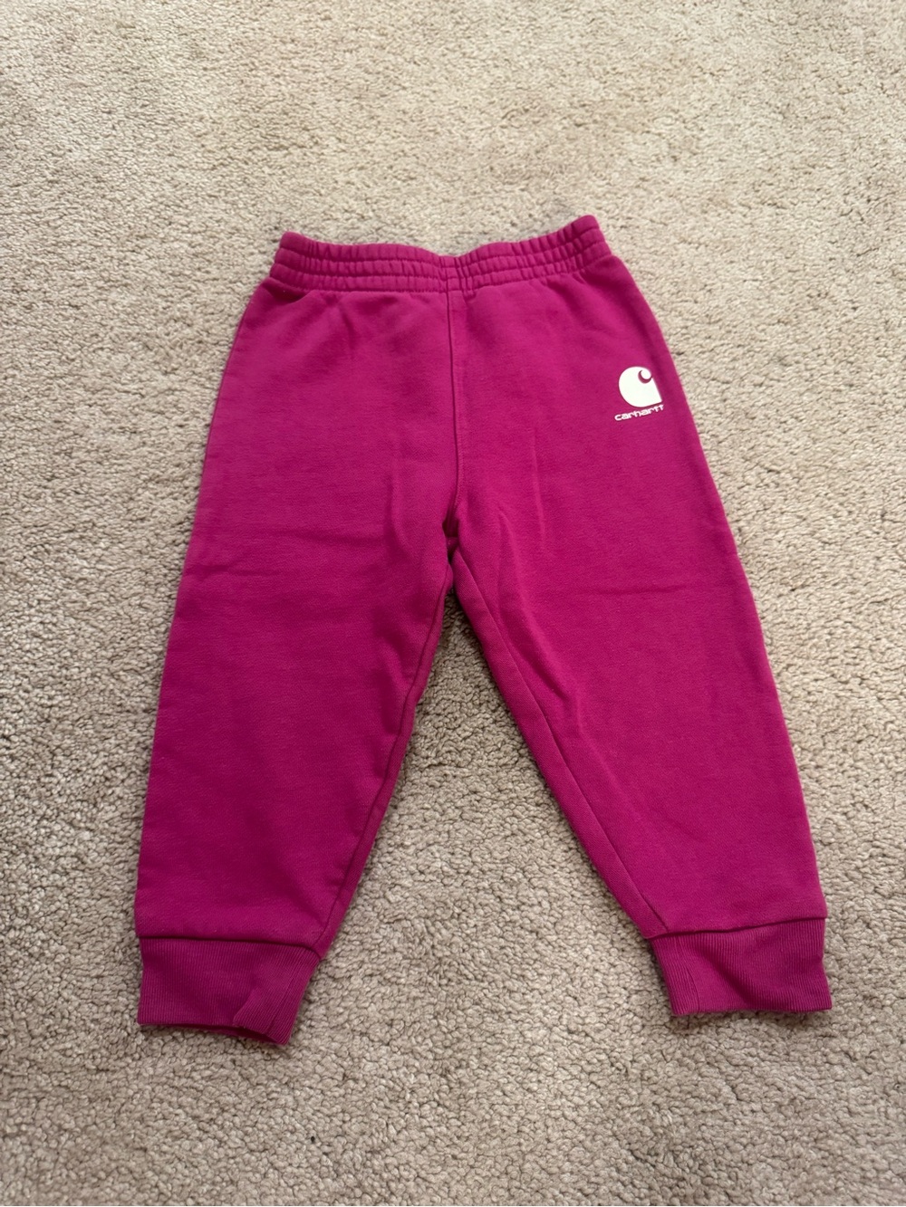 Carhartt Kids Joggers in Bright Magenta with Logo Size 2T